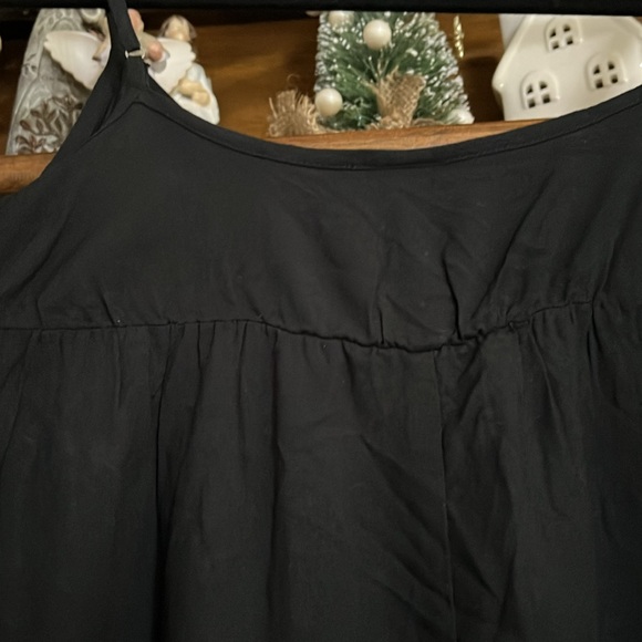WILD FABLE Solid Black Empire Waist Spaghetti Strap Mini Sun Dress, Sz XS, NWT. - Picture 8 of 10